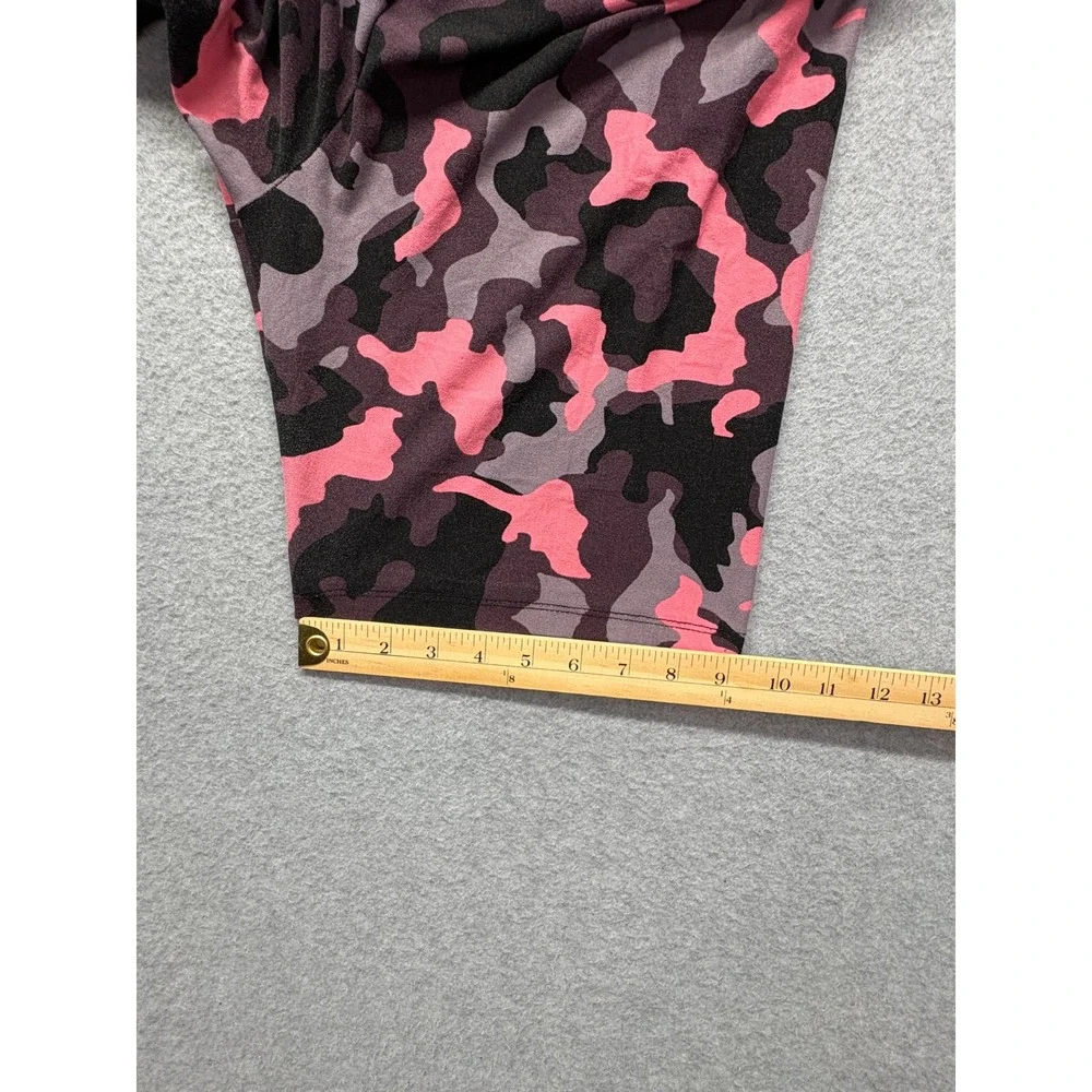 Just Be Pink Purple Camo Biker Shorts Womens Large Athletic Yoga Camouflage L